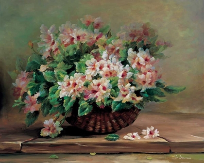 Picture of PINK FLOWERS IN BASKET