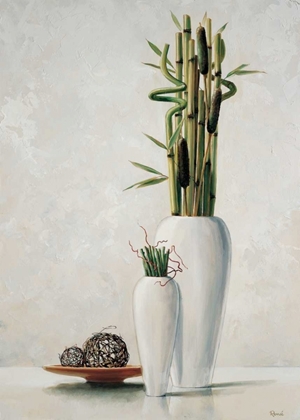 Picture of BAMBOO IN WHITE VASE I