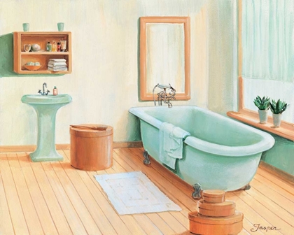 Picture of BATHROOM IN GREEN I