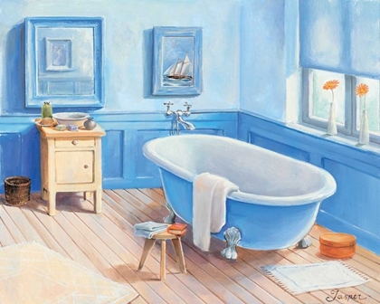 Picture of BATHROOM IN BLUE I