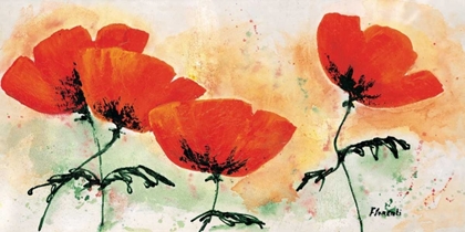 Picture of POPPIES ON RICEPAPER I