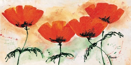 Picture of POPPIES ON RICEPAPER II