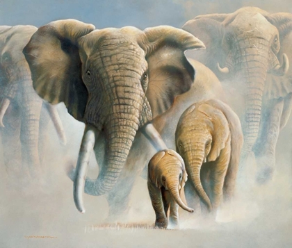 Picture of RUNNING ELEPHANTS II