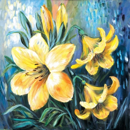 Picture of YELLOW LILIES IN SPRING