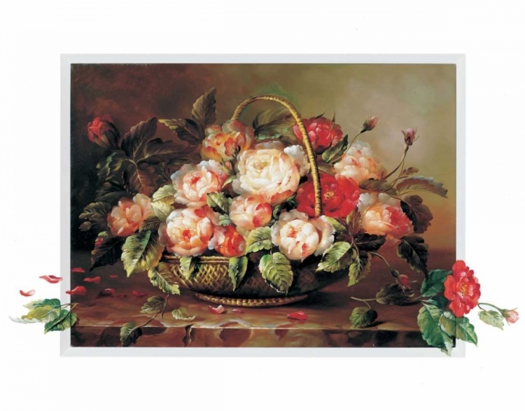Picture of BASKET WITH ROSES