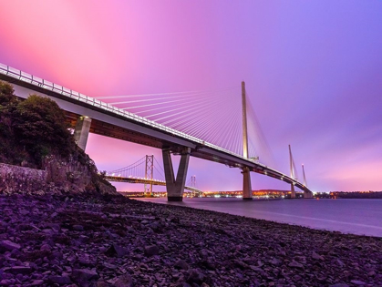 Picture of QUEENSFERRY CROSSING IN THE EVENING, SCOTLAND