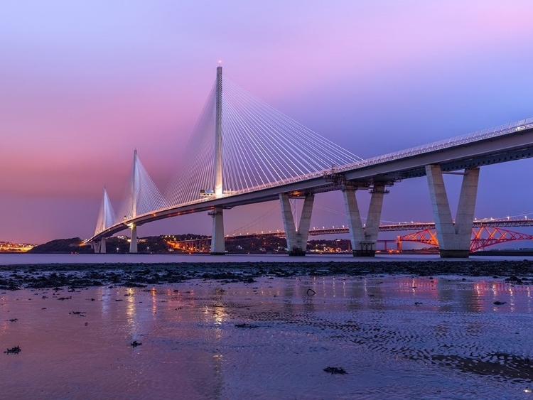 Picture of QUEENSFERRY CROSSING IN THE EVENING, SCOTLAND, FTBR-1813