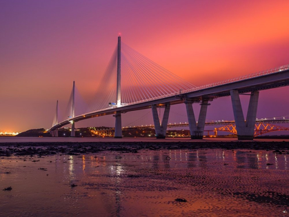 Picture of QUEENSFERRY CROSSING AT NIGHT, SCOTLAND