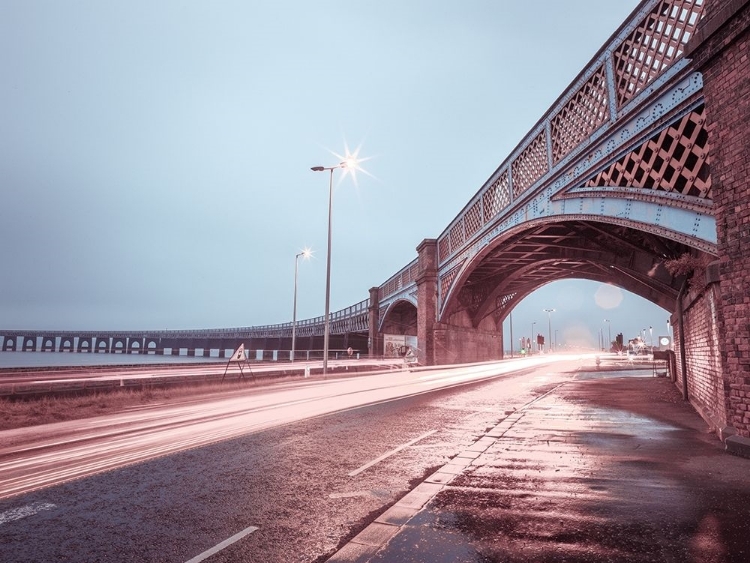 Picture of STRIP LIGHTS ON ROAD OF DUNDEE, SCOTLAND,FTBR 1857