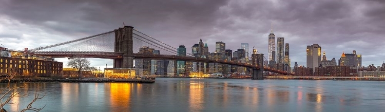 Picture of BROOKLYN BRIDGE AND MANHATTAN SKYLINE, NEW YORK, FTBR-1835