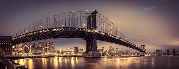 Picture of MANHATTAN BRIDGE AND NEW YORK CITY SKYLINE, FTBR-1836
