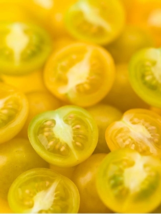 Picture of TOP VIEW OF YELLOW TOMATOES