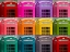 Picture of MUTI COLOURED TELEPHONE BOXES