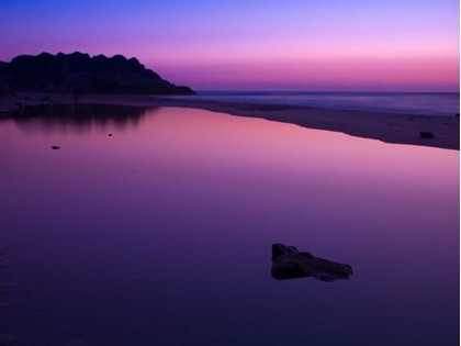 Picture of SUNTSET REFLECTION IN WATER, PALMACHIM BEACH, ISRAEL