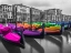 Picture of GONDOLAS PARKED ON THE GRAND CANAL, VENICE, ITALY