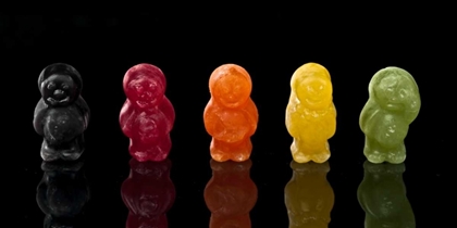 Picture of JELLY BABIES SWEETS IN A ROW