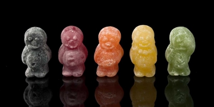 Picture of JELLY BABIES SWEETS IN A ROW