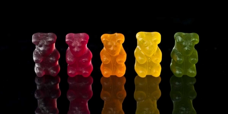 Picture of GUMMY BEARS SWEETS IN A ROW
