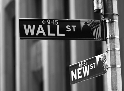 Picture of WALL STREET SIGN - NEW YORK CITY