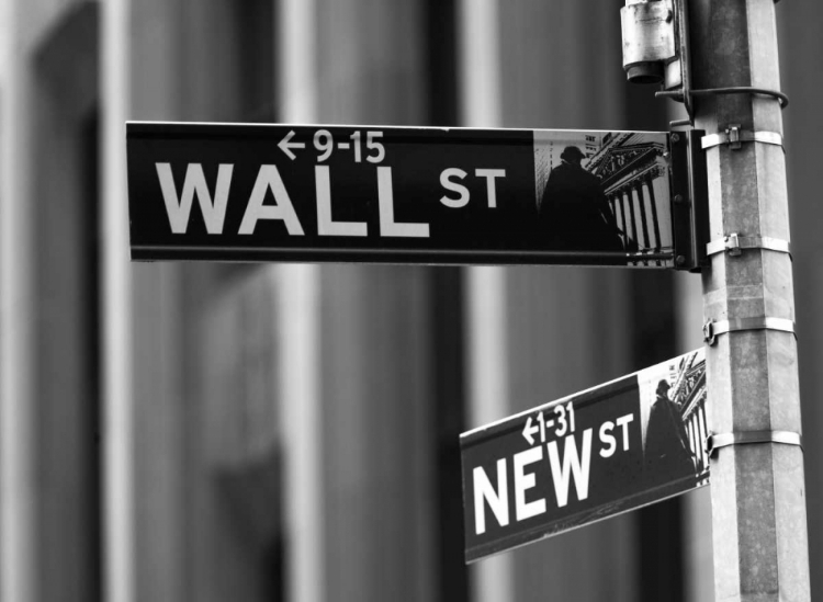 Picture of WALL STREET SIGN - NEW YORK CITY