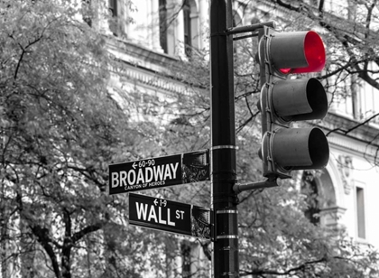 Picture of TRAFFIC LIGHTS WITH STREET SIGNS - NEW YORK CITY