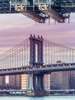 Picture of MANHATTAN BRIDGE OVER EAST RIVER - NEW YORK CITY