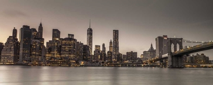 Picture of EVENING SHOT OF LOWER MANHATTAN SKYLINE, NEW YORK