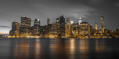 Picture of EVENING SHOT OF LOWER MANHATTAN SKYLINE, NEW YORK