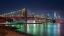 Picture of EVENING SHOT OF BROOKLYN BRIDGE AND LOWER MANHATTAN SKYLINE, NEW YORK