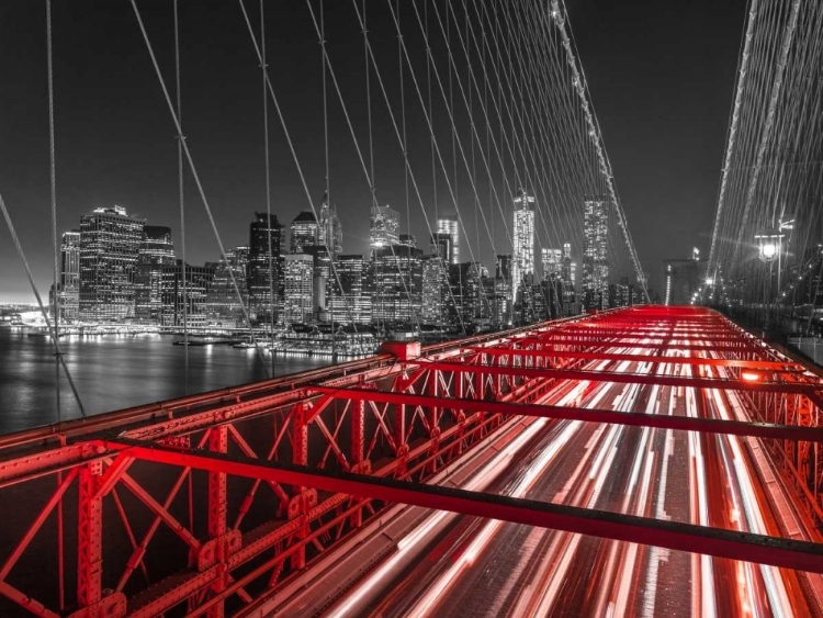 Picture of BROOKLYN BRIDGE IN EVENING, NEW YORK