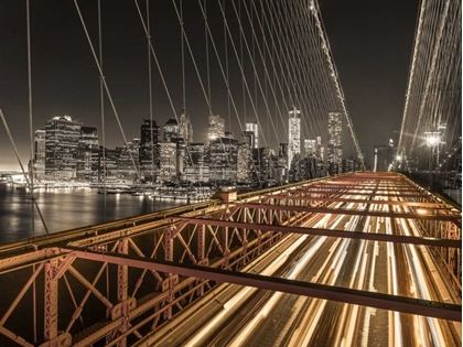 Picture of BROOKLYN BRIDGE IN EVENING, NEW YORK