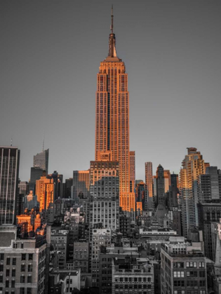 Picture of EMPIRE STATE BUILDING WITH NEW YORK CITY MANHATTAN SKYLINE WITH SKYSCRAPERS