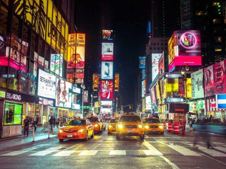 Picture of TIMES SQUARE AND BROADWAY AT NIGHT - NEW YORK CITY