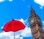 Picture of BIG BEN WITH RED UMBRELLA, LONDON, UK