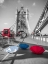 Picture of COLORFUL UMBRELLAS ON TOWER BRIDGE, LONDON, UK