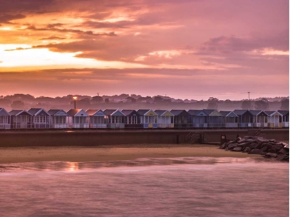 Picture of MULTI COLOURED BEACH HUTS IN A ROW