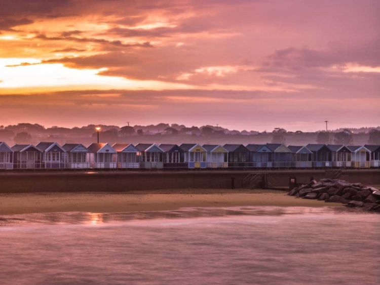 Picture of MULTI COLOURED BEACH HUTS IN A ROW