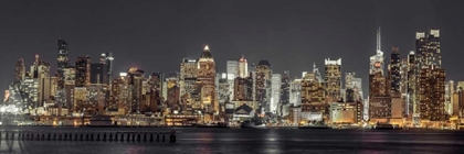 Picture of ILLUMINATED MANHATTAN SKYLINE AT TWILIGHT - NEW YORK CITY
