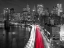 Picture of STRIP LIGHTS ON STREETS OF MANHATTAN BY EAST RIVER, NEW YORK