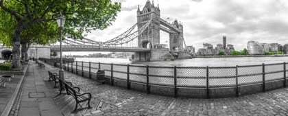 Picture of THAMES PROMENADE WITH TOWER BRIDGE IN BACKGROUND, LONDON, UK