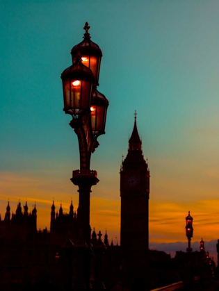 Picture of STREET LAMP WITH BIG BEN, LONDON, UK