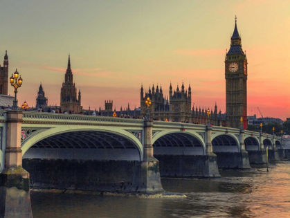 Picture of WESTMINSTER BRIDGE AND BIG BEN, LONDON, UK