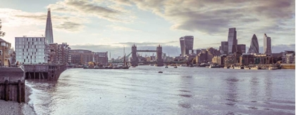 Picture of LONDON SKYLINE OVER RIVER THAMES, UK