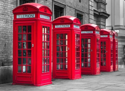 Picture of LONDON, TELEPHONE BOXES IN A ROW