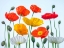 Picture of MULTI COLOURED POPPIES AND BUDS