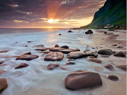 Picture of ROCKY COASTLINE, LOFOTEN, NORWAY