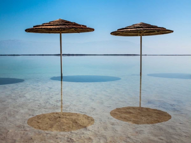 Picture of BATHING CANOPY ON THE BEACH ON THE DEAD SEA, ISRAEL