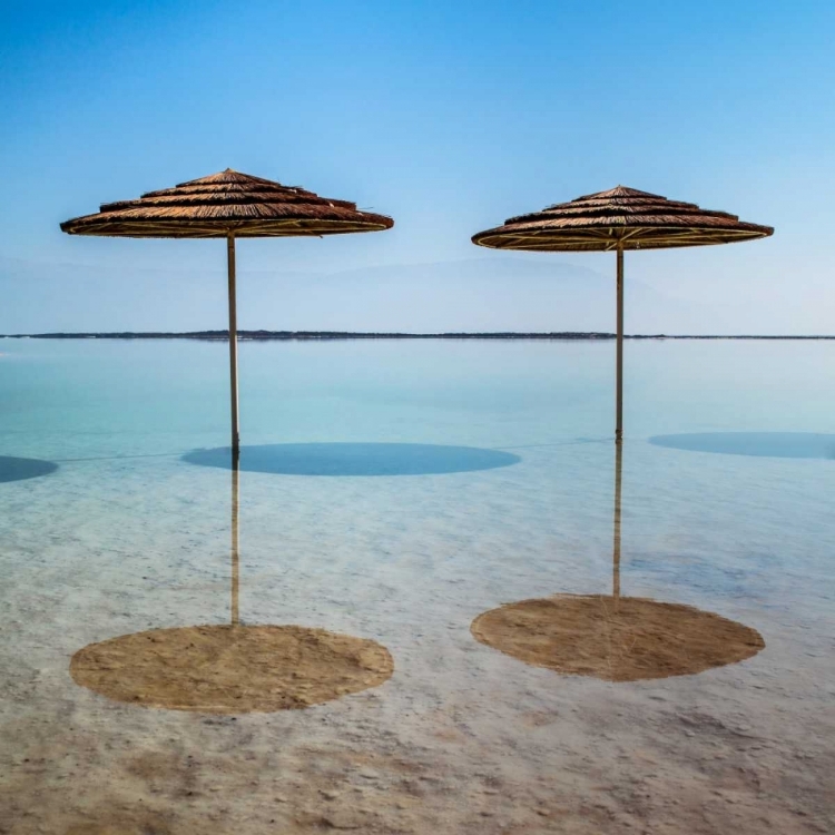 Picture of BATHING CANOPY ON THE BEACH ON THE DEAD SEA, ISRAEL