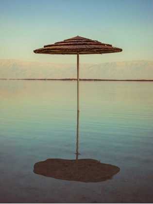 Picture of PARASOL ON BEACH OF DEAD SEA, ISRAEL