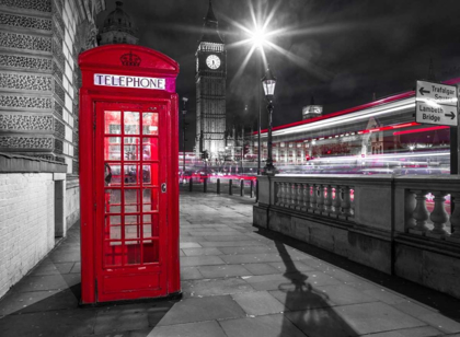 Picture of TELEPHONE BOX WITH BIG BEN, LONDON, UK